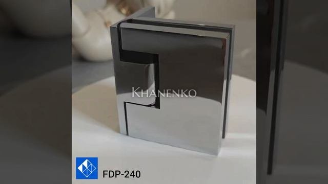 Петля Фурия FDP-240L стена-стекло 90° левая, с подъемным механизмом, латунь/хром