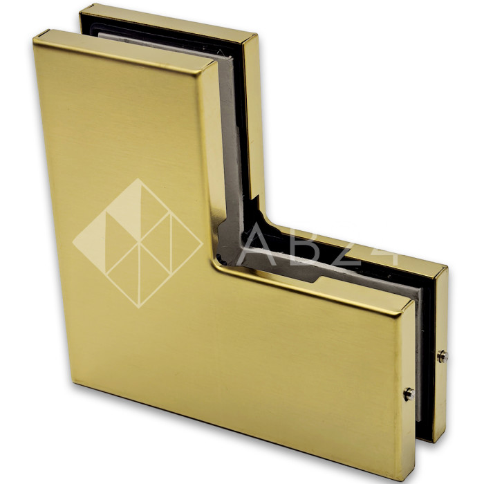 Фитинг угловой, FKF-23 нержавейка/брашированное золото