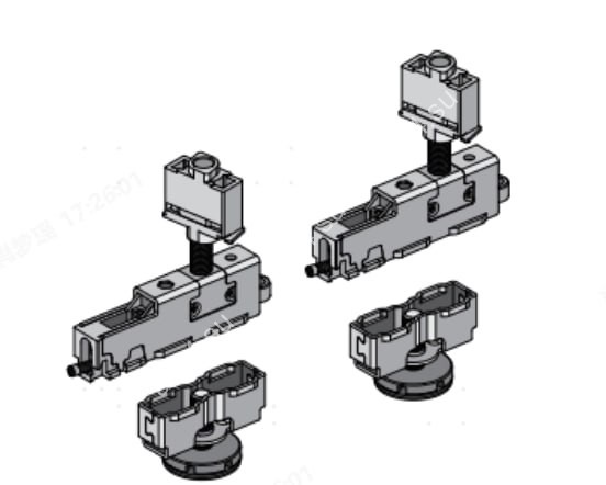 Набор креплений FDS-199 неподвижного стекла без крышки профиля для FDS-19, алюминий/черный