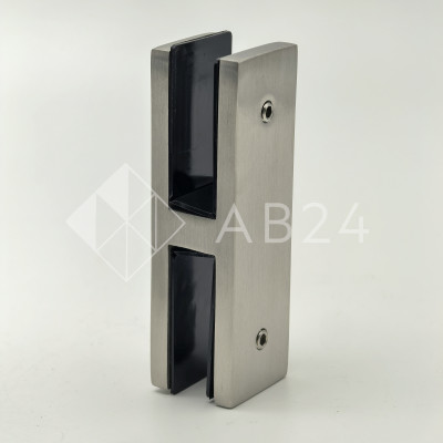 Крепление FKK-204, 98х30 мм стекло-стекло 180°, нержавейка/матовый