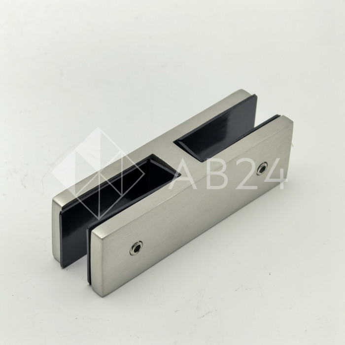 Крепление FKK-204, 98х30 мм стекло-стекло 180°, нержавейка/матовый