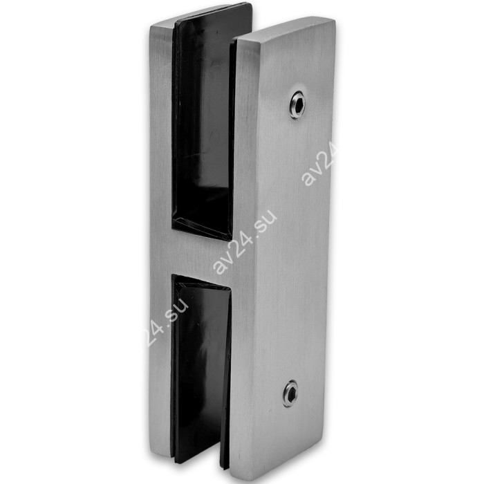 Крепление FKK-204, 98х30 мм стекло-стекло 180°, нержавейка/матовый