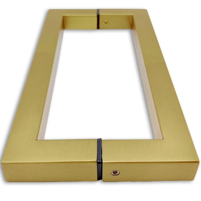 Ручка скоба FDR-71-DEF с дефектом 19х19х220х1.0 мм, нержавейка/брашированное золото