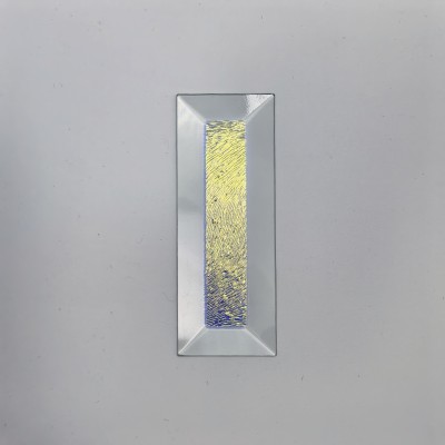 Бевелс AV222 дихроичный прямоугольник 101 х 38 мм, синяя шиншилла