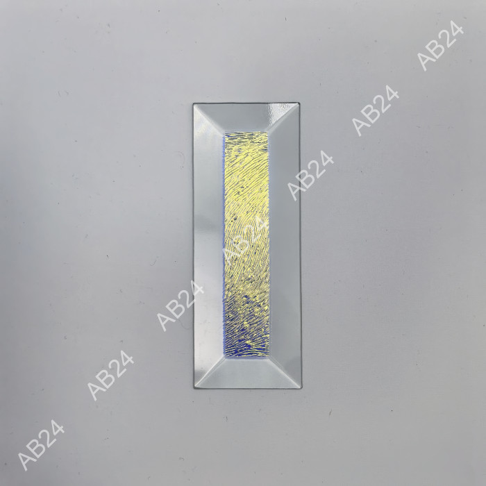 Бевелс AV222 дихроичный прямоугольник 101 х 38 мм, синяя шиншилла