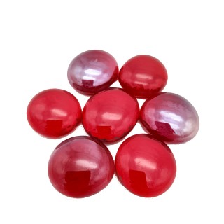 Стеклянные красные капли диаметр 17-19 мм, 100 г