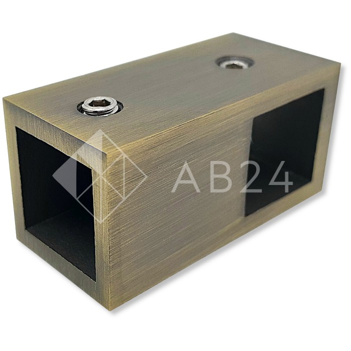 Соединитель FDC-56 трубы 15х15 сквозной Т-образный, нержавейка/бронза