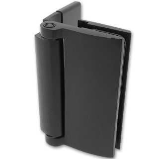 Петля Муза FDP-102 стена-стекло, открывание 90° наружу, латунь/черный