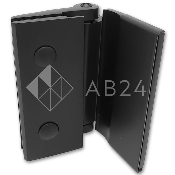 Петля Муза FDP-102 стена-стекло, открывание 90° наружу, латунь/черный