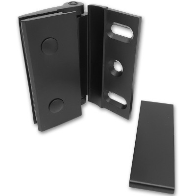 Петля Муза FDP-102 стена-стекло, открывание 90° наружу, латунь/черный