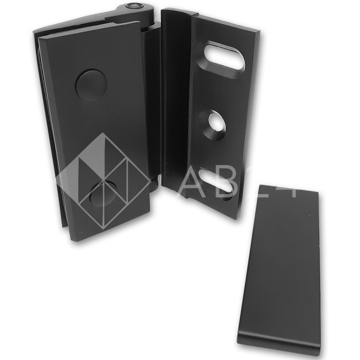 Петля Муза FDP-102 стена-стекло, открывание 90° наружу, латунь/черный