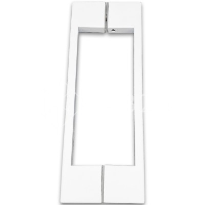 Ручка скоба FDR-90, 10х15х220х1.0 мм, нержавейка/белый