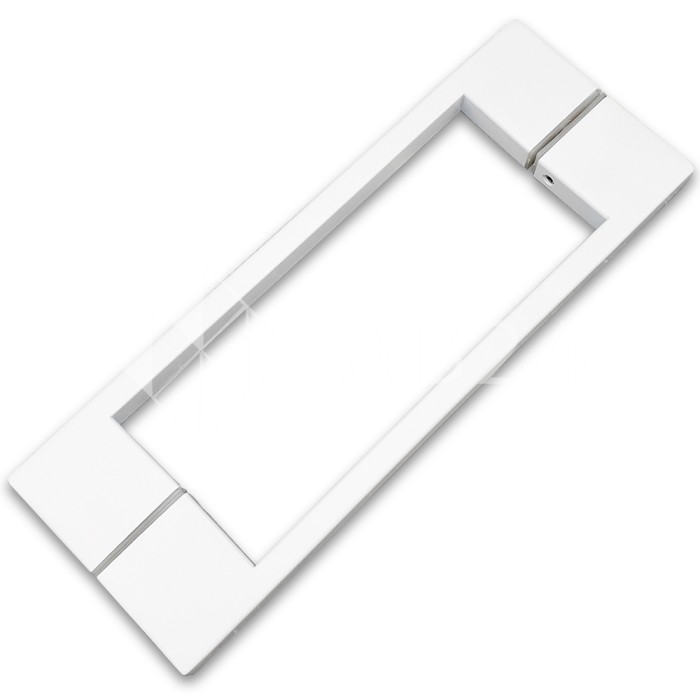 Ручка скоба FDR-90, 10х15х220х1.0 мм, нержавейка/белый