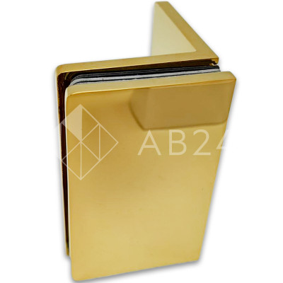 Коннектор для стекла Пегас FDK-131, стекло-стена 90°, 90х55 мм, латунь/золото