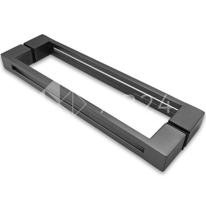 Ручка скоба FDR-89, 30х10х300х1.0 мм, нержавейка/оружейная сталь