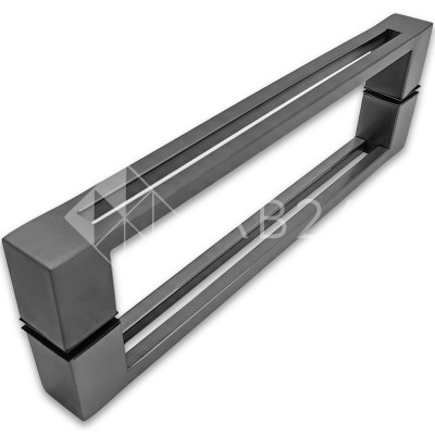 Ручка скоба FDR-89, 30х10х300х1.0 мм, нержавейка/оружейная сталь