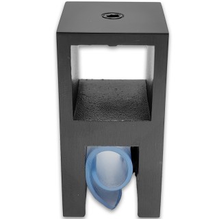 Держатель стекла FDC-58E сквозной 15х15 вертикальный ЭКОНОМ, нержавейка/оружейная сталь