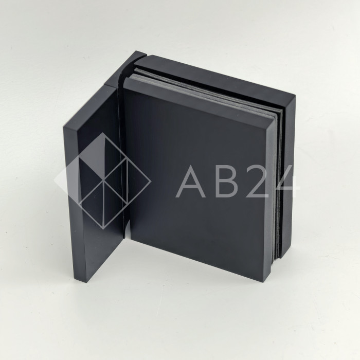 Петля Фурия FDP-240R стена-стекло 90° правая, с подъемным механизмом, латунь/черный