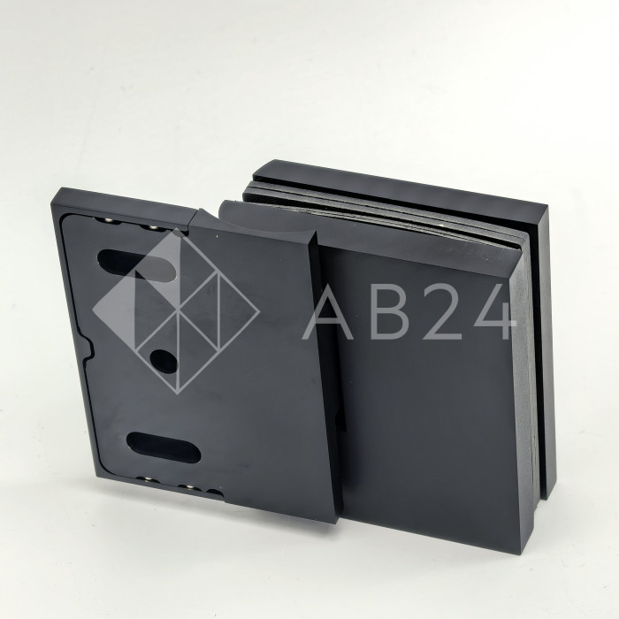 Петля Фурия FDP-240R стена-стекло 90° правая, с подъемным механизмом, латунь/черный