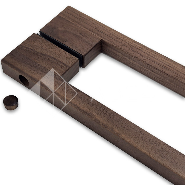 Ручка для сауны FDR-173, 20х20х600 мм, орех/бесцветный