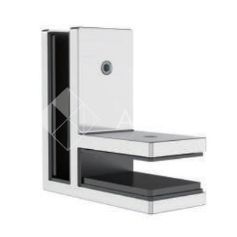 ПРЕМИУМ крепление FKK-205, 70х70х30 мм стекло-стекло 90°, нержавейка/матовый