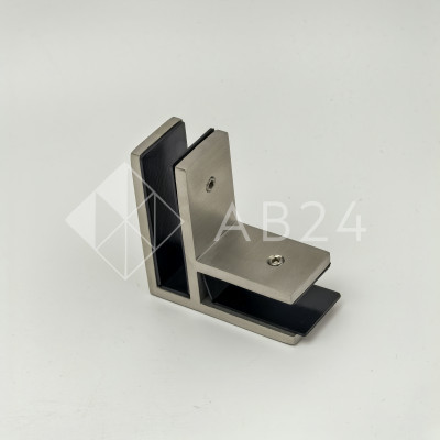 Крепление FKK-205, 70х70х30 мм стекло-стекло 90°, нержавейка/матовый