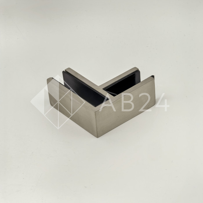 Крепление FKK-205, 70х70х30 мм стекло-стекло 90°, нержавейка/матовый