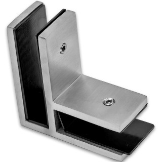 Крепление FKK-205, 70х70х30 мм стекло-стекло 90°, нержавейка/матовый