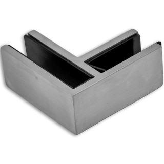 Крепление FKK-205, 70х70х30 мм стекло-стекло 90°, нержавейка/матовый