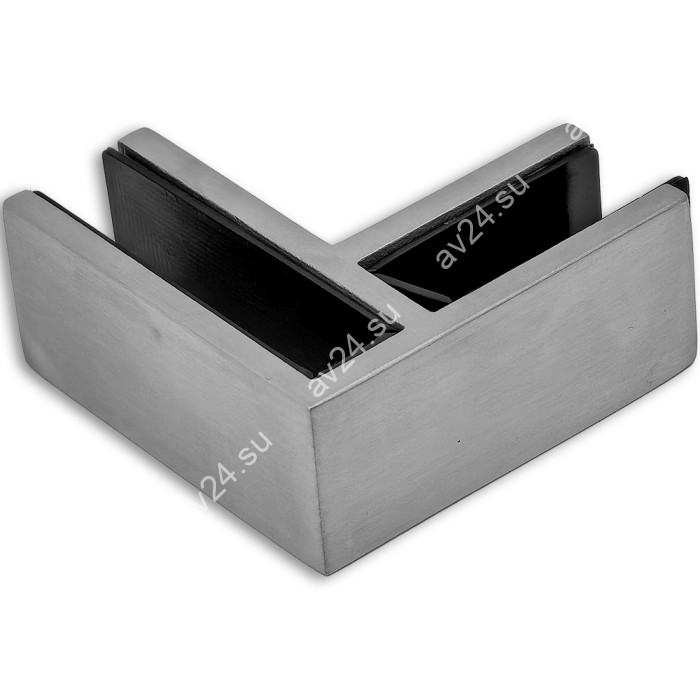 Крепление FKK-205, 70х70х30 мм стекло-стекло 90°, нержавейка/матовый