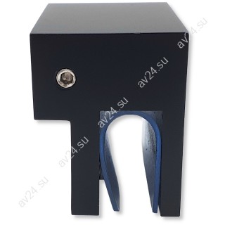 Держатель стекла FDC-33 торцевой 30х10 горизонтальный, нержавейка/черный