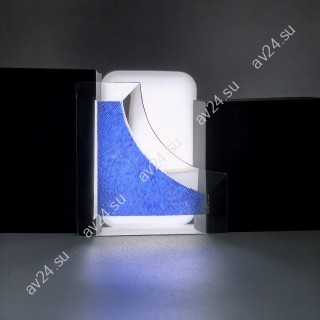 Бевелс AV225 дихроичный угловой 93 х 93 х 38 мм, синяя шиншилла