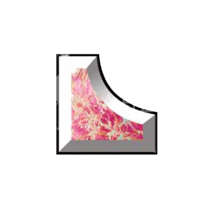 Бевелс AV225 дихроичный угловой 93 х 93 х 38 мм, синяя шиншилла