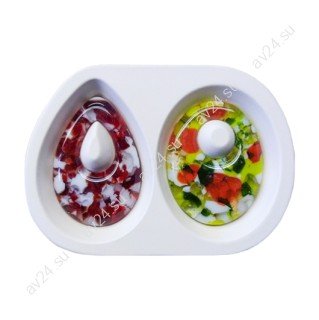 Форма для фьюзинга Двухместная с отверстием (бижутерия) ВМ-Д-04