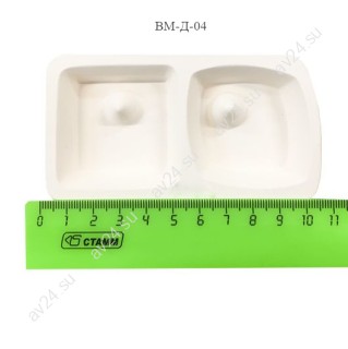 Форма для фьюзинга Двухместная с отверстием (бижутерия) ВМ-Д-04