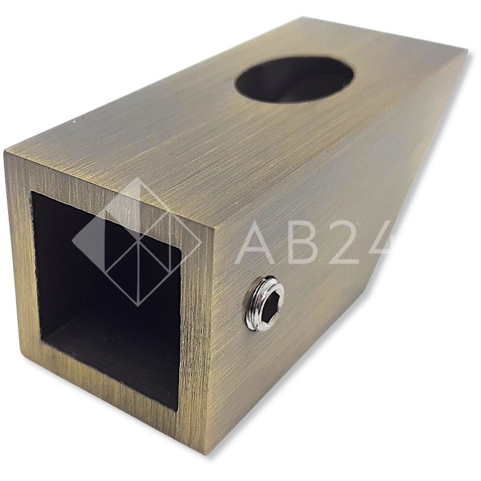 Крепление FDC-59 трубы 15х15 к стене 45°, нержавейка/бронза