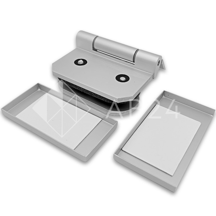 Петля FMP-14 для межкомнатной двери из стекла на коробку, алюминий/анодированный