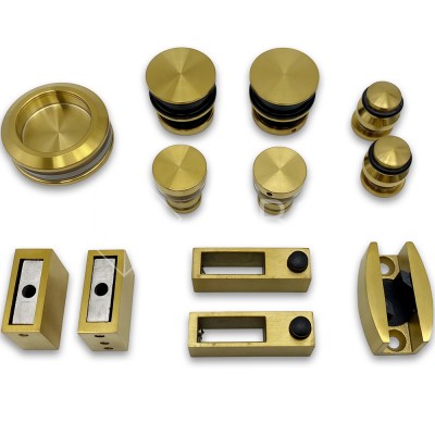 Раздвижная система Альфа α FDS-1, нержавейка/брашированное золото