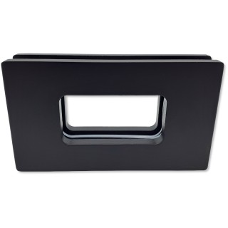 Ручка купе Дриада FDR-111.1, 122х70 прямоугольная, межосевое 90, нержавейка/черный