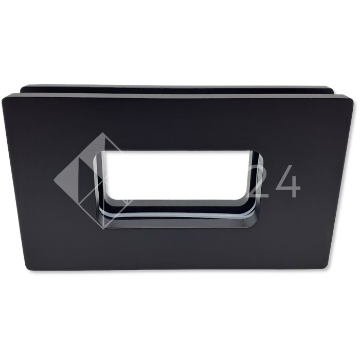 Ручка купе Дриада FDR-111.1, 122х70 прямоугольная, межосевое 90, нержавейка/черный