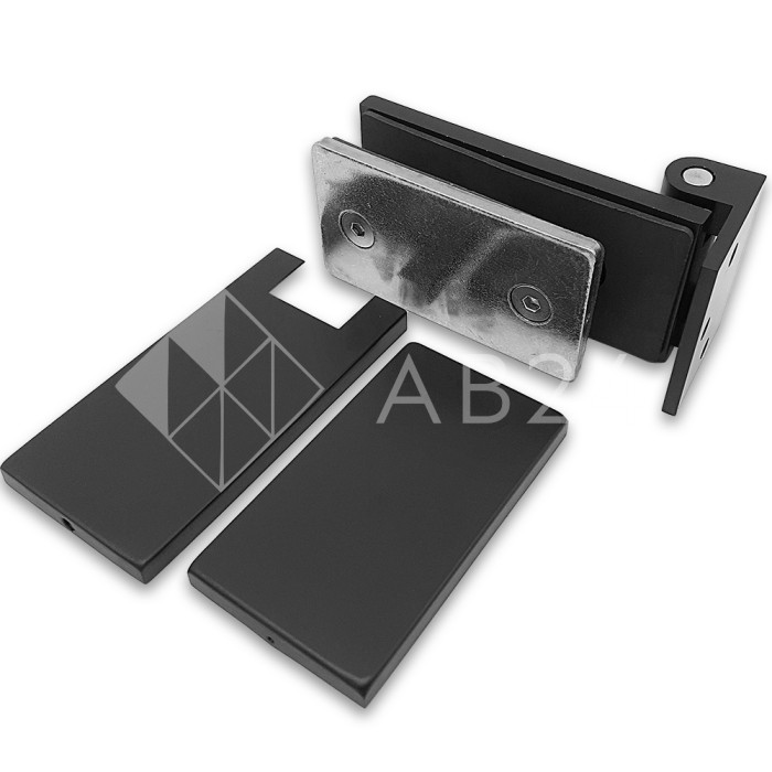 Петля FMP-12.1 для межкомнатной двери из стекла на коробку, алюминий/черный