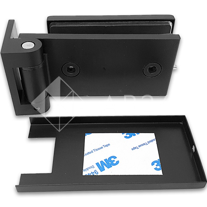 Петля FMP-12.1 для межкомнатной двери из стекла на коробку, алюминий/черный