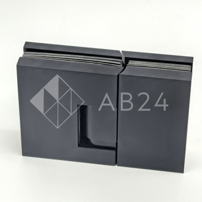 Петля Фурия FDP-242R стекло-стекло 180° правая, с подъемным механизмом, латунь/черный