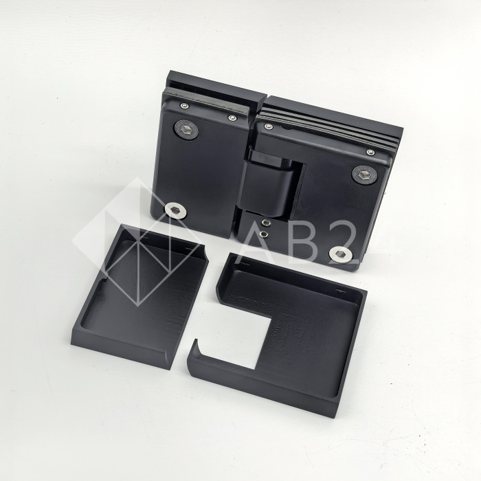 Петля Фурия FDP-242R стекло-стекло 180° правая, с подъемным механизмом, латунь/черный