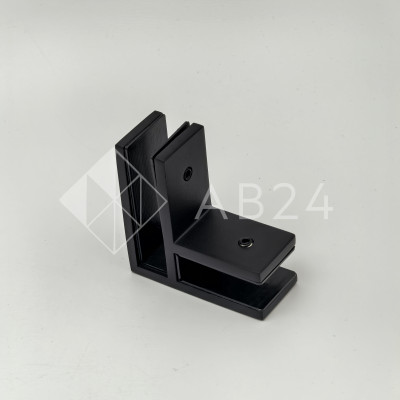 Крепление FKK-205, 70х70х30 мм стекло-стекло 90°, нержавейка/черный