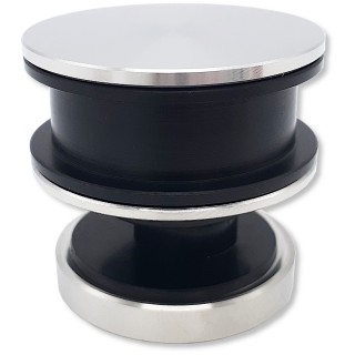 FDS-30-DEF SUS304/SSS: Ролик с креплением к стеклу с дефектом, нержавейка/матовый