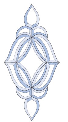 Бевелс AV128 дверной (15 элементов) 275 х 577 мм
