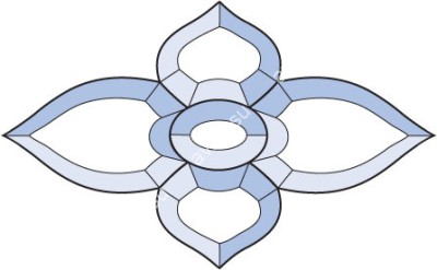 Бевелс AV42 фрамужный (5 элементов) 260 х 160 мм