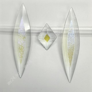 Бевелс AV305 дихроичный (3 элемента) 43 х 394 мм желтая шиншилла