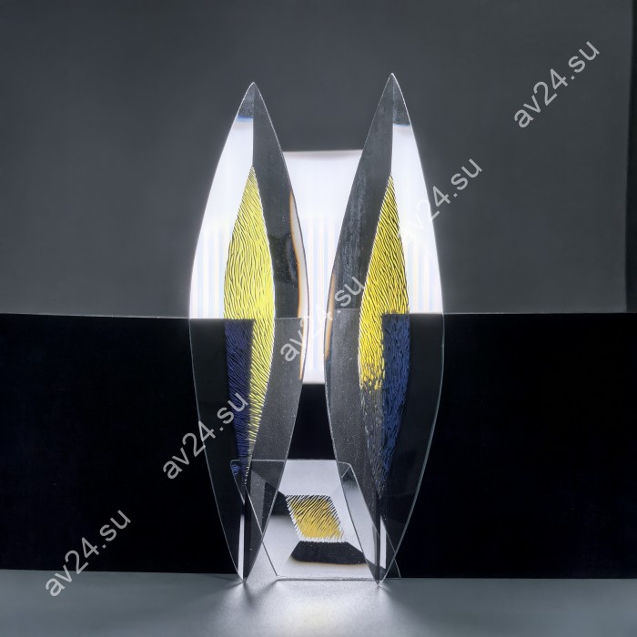 Бевелс AV305 дихроичный (3 элемента) 43 х 394 мм желтая шиншилла